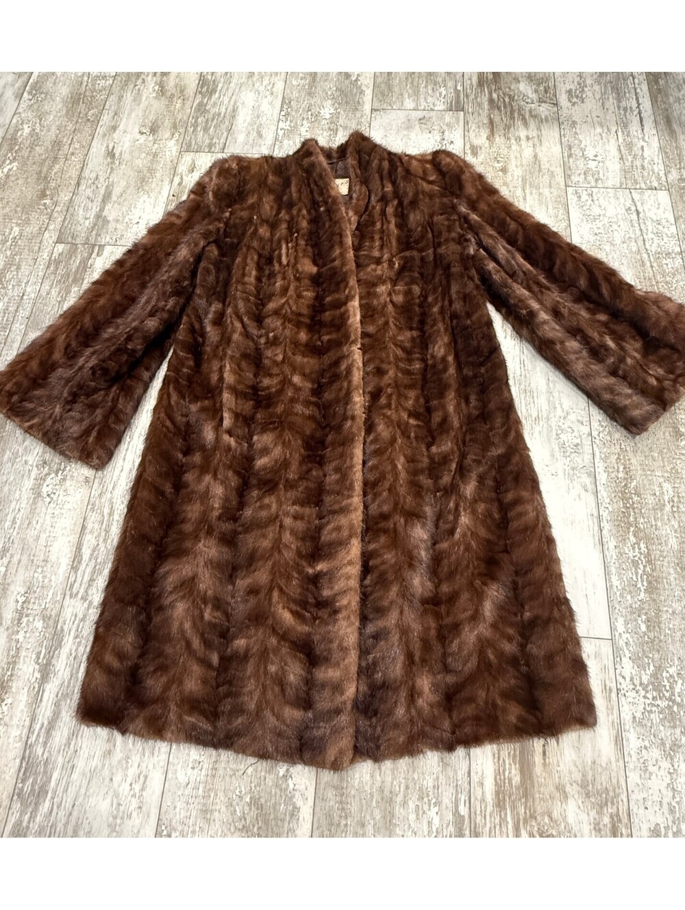 Vintage Philip Reiner Furs Portland Brown Genuine Fur Long Coat